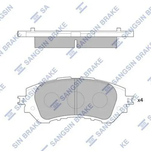Колодки гальмівні передні Toyota Yaris (07-) HI-Q Hi-Q (SANGSIN) SP1780 (фото 1)