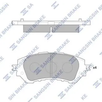 Колодки гальмівні передні Toyota Yaris (07-) HI-Q Hi-Q (SANGSIN) SP1780