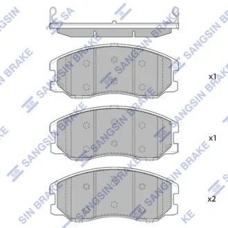 Колодки гальмівні передні Chevrolet Equinox (08-), Pontiac Torrent (08-)  HI-Q Hi-Q (SANGSIN) SP1782