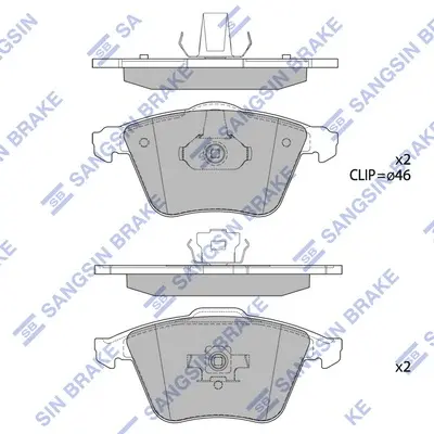 Колодки тормозные передние Opel Vectra C (05-), Volvo C30 (06-) Hi-Q (SANGSIN) SP1784 (фото 1)