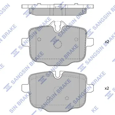 Колодки тормозные задние BMW 5 (F10, F11, F18) (10-), 6 (F12, F13) (11-) Hi-Q (SANGSIN) SP1793 (фото 1)