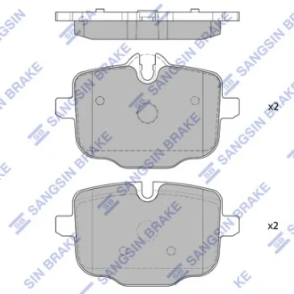 Колодки гальмівні задні BMW 5 (F10, F11, F18) (10-), 6 (F12, F13) (11-)  HI-Q Hi-Q (SANGSIN) SP1793