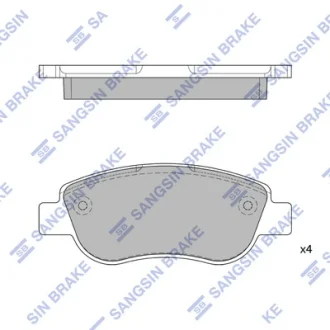Колодки гальмівні передні Renault Megane II (05-), Scenic II (05-)  HI-Q Hi-Q (SANGSIN) SP1808