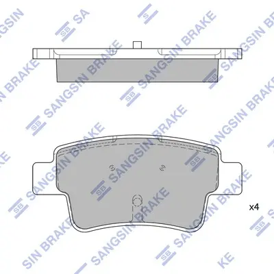 Колодки гальмівні задні (дискові) Fiat Punto (05-), Opel Corsa D (07-) HI-Q Hi-Q (SANGSIN) SP1809 (фото 1)