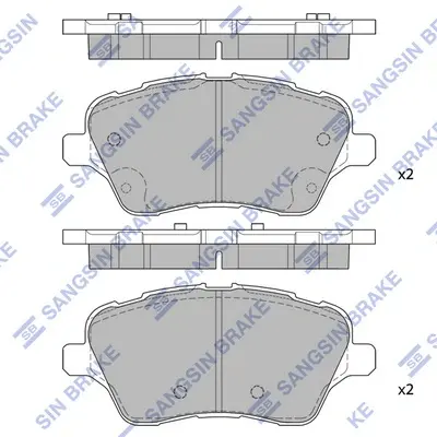 Колодки гальмівні передні Ford B-MAX (12-), Fiesta VI (12-), Ford Ttransit Courier (14-) HI-Q Hi-Q (SANGSIN) SP1811 (фото 1)
