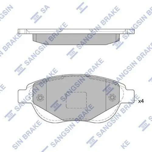 Колодки гальмівні передні Citroen C4 I (07-) HI-Q Hi-Q (SANGSIN) SP1826 (фото 1)