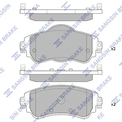 Колодки гальмівні передні Citroen C4 II (B7) (09-), DS4 (11-) HI-Q Hi-Q (SANGSIN) SP1829 (фото 1)