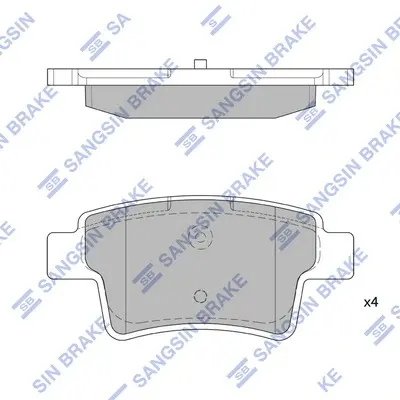 Колодки гальмівні задні Citroen C4 Picasso I (07-) HI-Q Hi-Q (SANGSIN) SP1831 (фото 1)
