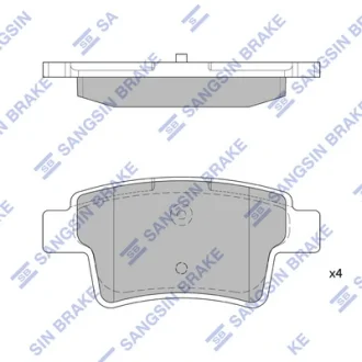 Колодки гальмівні задні Citroen C4 Picasso I (07-)  HI-Q Hi-Q (SANGSIN) SP1831