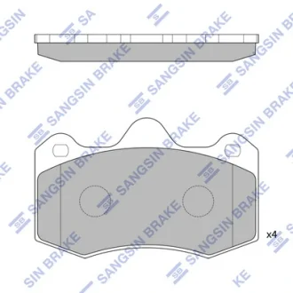 Колодки гальмівні передні Renault Thalia (LB0/1/2), Seat Leon (1M1) (02-)  HI-Q Hi-Q (SANGSIN) SP1835