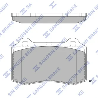 Колодки гальмівні передні Volvo S60 (04-), Peugeot 406 (-06) HI-Q Hi-Q (SANGSIN) SP1854