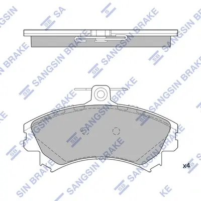 Колодки гальмівні передні Mitsubishi Carisma (-06), Colt (04-), Smart Fortwo (05-) HI-Q Hi-Q (SANGSIN) SP1859 (фото 1)