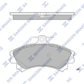 Колодки тормозные передние Mitsubishi Carisma (-06), Colt (04-), Smart Fortwo (0 Hi-Q (SANGSIN) SP1859