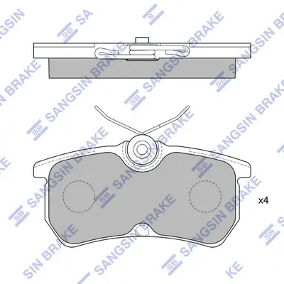 Колодки тормозные задние Ford Fiesta (05-), Focus (-04) Hi-Q (SANGSIN) SP1865 (фото 1)