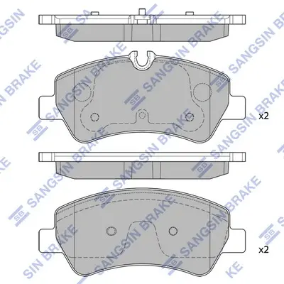 Колодки тормозные задние Ford Transit (12-) Hi-Q (SANGSIN) SP1884 (фото 1)