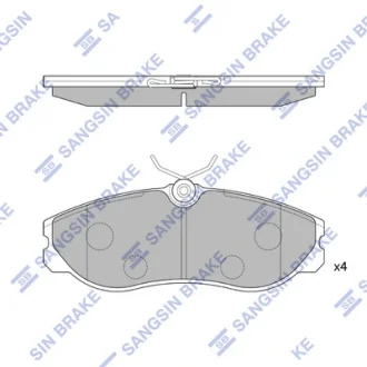 Колодки тормозные передние Ford Maverick (UDS,UNS) (-98), Nissan Terrano II (R20 Hi-Q (SANGSIN) SP1887