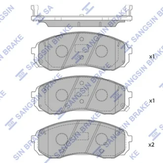Колодки гальмівні передні Hyundai Starex (16-)  HI-Q Hi-Q (SANGSIN) SP1890