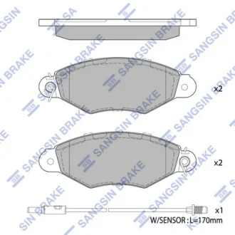Колодки гальмівні передні Renault Kangoo (97-)  HI-Q Hi-Q (SANGSIN) SP1891