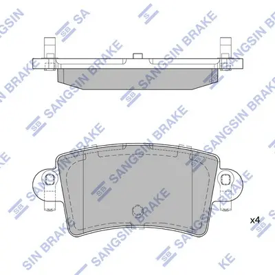 Колодки тормозные задние Renault Master II (JD) (00-) Hi-Q (SANGSIN) SP1895 (фото 1)