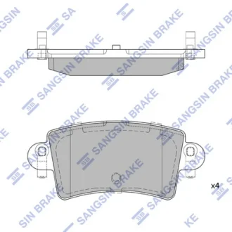 Колодки гальмівні задні Renault Master II (JD) (00-)  HI-Q Hi-Q (SANGSIN) SP1895