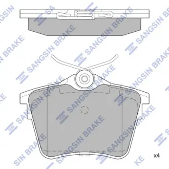Колодки гальмівні задні Citroen C5 III (08-), Peugeot 407 (04-), 607 (05-)  HI-Q Hi-Q (SANGSIN) SP1897