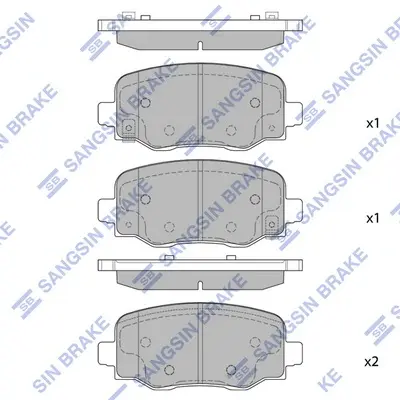 Колодки тормозные задние Fiat 500X (16-), Jeep Renegade (15-) Hi-Q (SANGSIN) SP1917 (фото 1)