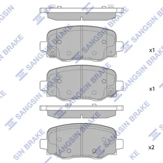 Колодки гальмівні задні Fiat 500X (16-), Jeep Renegade (15-)  HI-Q Hi-Q (SANGSIN) SP1917