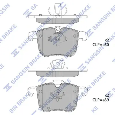 Колодки гальмівні передні Opel Signum (03-), SAAB 9-3 (YS3F) (07-) HI-Q Hi-Q (SANGSIN) SP1926 (фото 1)