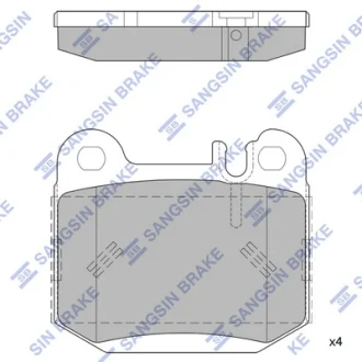 Колодки тормозные задние (дисковые) MB ML230 (W163) (-05) Hi-Q (SANGSIN) SP1930