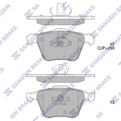 Колодки тормозные передние Volvo XC90 17.5inch (12-) Hi-Q (SANGSIN) SP1932 (фото 1)