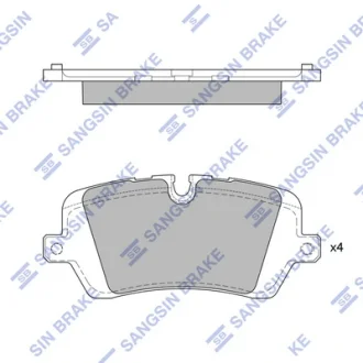 Колодки гальмівні задні Land Rover (12-), Range Rover (13-)  HI-Q Hi-Q (SANGSIN) SP1965