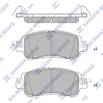 Колодки тормозные передние Toyota Yaris (19-) Hi-Q (SANGSIN) SP1974 (фото 1)