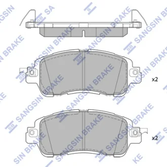 Колодки тормозные передние Toyota Yaris (19-) Hi-Q (SANGSIN) SP1974