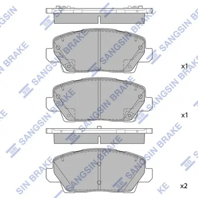 Колодки тормозные передние KIA Picanto (JA) 13inch (17-) Hi-Q (SANGSIN) SP1982 (фото 1)