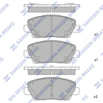 Колодки гальмівні передні KIA Picanto (JA) 13inch (17-)  HI-Q Hi-Q (SANGSIN) SP1982