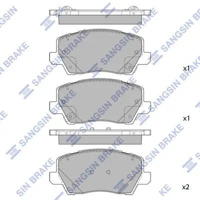 Колодки тормозные передние KIA Picanto (JA) 14inch (17-) Hi-Q (SANGSIN) SP1983 (фото 1)