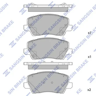 Колодки гальмівні передні KIA Picanto (JA) 14inch (17-)  HI-Q Hi-Q (SANGSIN) SP1983