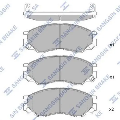 Колодка гальм. диск. MITSUBISHI L200, L300, L400, SPACE GEAR 2.0I-2.5TD 94 - передн. (вир-во SANGSIN Hi-Q (SANGSIN) SP2011 (фото 1)