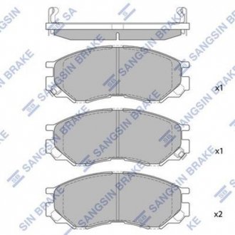 Колодка торм. диск. MITSUBISHI L200,L300,L400,SPACE GEAR 2.0I-2.5TD 94- передн. (SANGSIN) Hi-Q (SANGSIN) SP2011