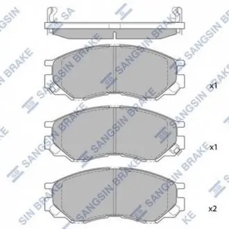Колодка торм. диск. MITSUBISHI L200,L300,L400,SPACE GEAR 2.0I-2.5TD 94- передн. (SANGSIN) Hi-Q (SANGSIN) SP2011