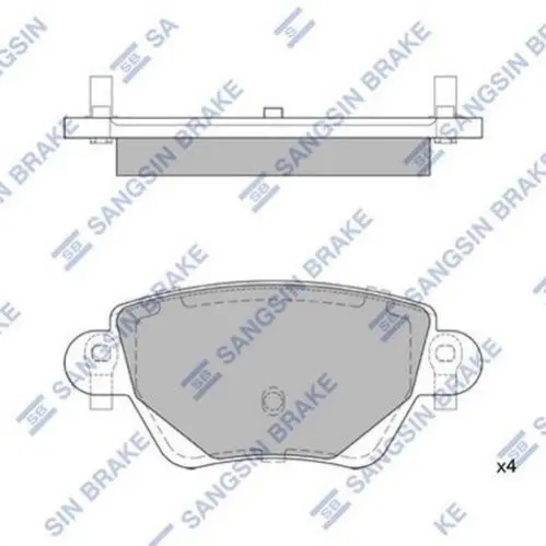 Колодки гальмівні задні Ford Mondeo (-07), Jaguar X-TYPE (CF1) (-09) HI-Q Hi-Q (SANGSIN) SP2031 (фото 1)