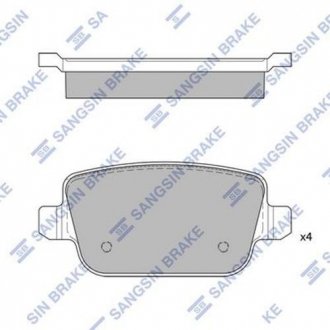 Колодка торм. FORD MONDEO задн. (SANGSIN) Hi-Q (SANGSIN) SP2101-R