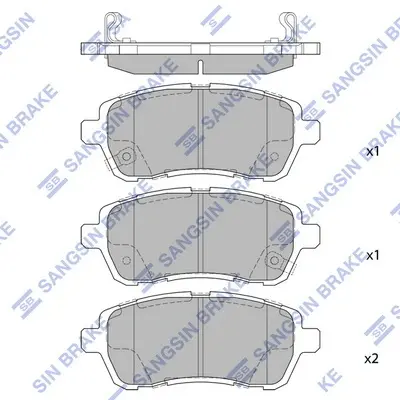 Колодки гальмівні передні Suzuki Swift (17-) HI-Q Hi-Q (SANGSIN) SP2113B (фото 1)
