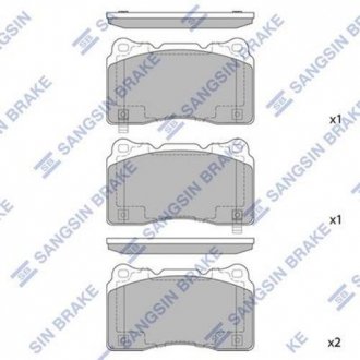 Колодки гальмові дискові передні Hi-Q (SANGSIN) SP2119