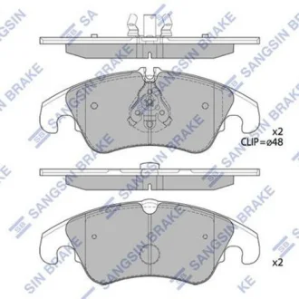 Колодки гальмівні передні Ford Focus II (DA) (09-) HI-Q Hi-Q (SANGSIN) SP2145A