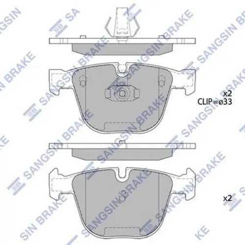 Колодки гальмівні задні BMW 5 (-10), 7 (01-) HI-Q Hi-Q (SANGSIN) SP2164 (фото 1)