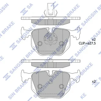 Колодки тормозные задние BMW 3 (-05) Hi-Q (SANGSIN) SP2168