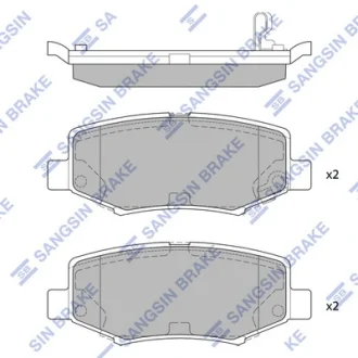 Колодки тормозные задние Dodge Nitro (07-), Jeep Wrangler (08-) Hi-Q (SANGSIN) SP2186