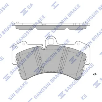 Колодки гальмівні передні Audi Q7 (4L) (06-), VW Touareg (7LA,7L6,7L7) (07-), Porsche Cayenne (955) (09-)  HI-Q Hi-Q (SANGSIN) SP2197