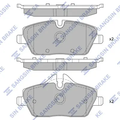 Колодки гальмівні передні Mini Cooper (07-) HI-Q Hi-Q (SANGSIN) SP2245 (фото 1)